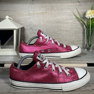 Converse Pink Sparkles Sneakers Shoes